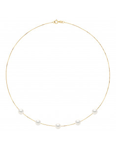 Collier 5 Perles de Culture...