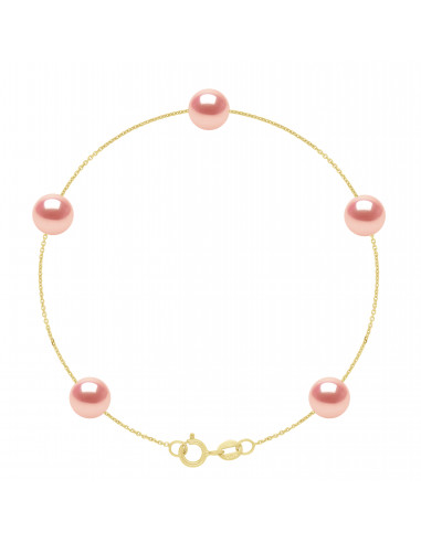 Bracelet 5 Perles de Culture d'Eau...