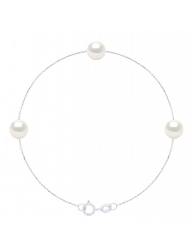 Bracelet 3 Perles de Culture d'Eau...