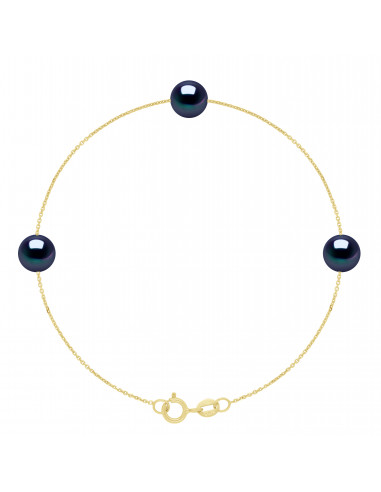 Bracelet 3 Perles de Culture d'Eau...