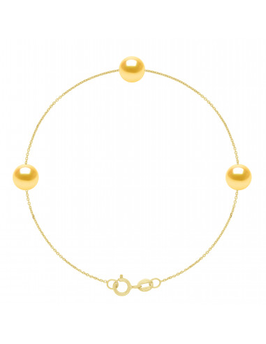 Bracelet 3 Perles de Culture d'Eau...