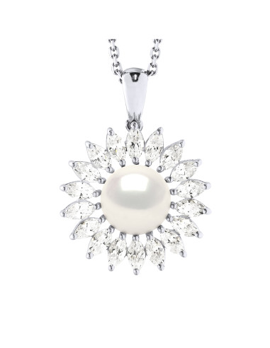 Collier Maille Forçat Soleil Perle...