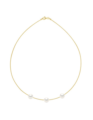 Collier 3 Perles de Culture d'Eau...