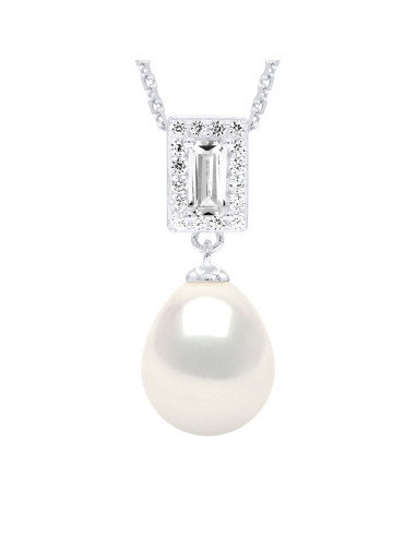 Collier Rectangulaire Perle Eau Douce...