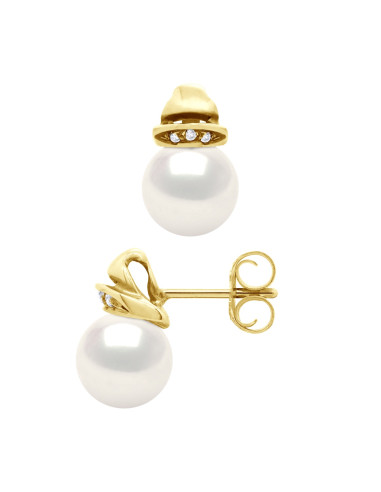 Boucles d'Oreilles Perle de Culture...