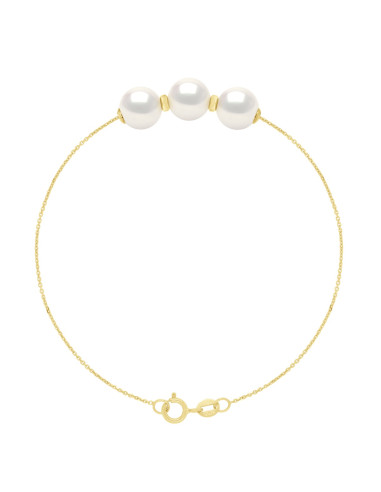 Bracelet 3 Perles de Culture d'Eau...