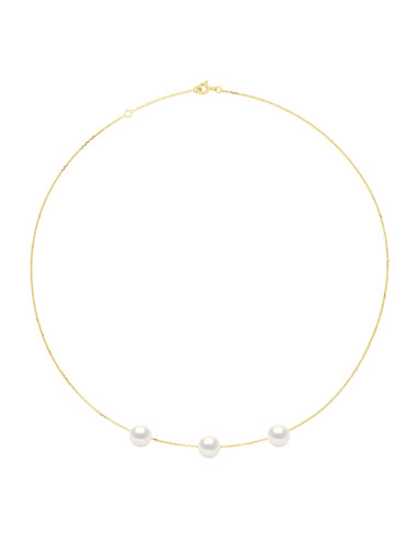 Collier 3 Perles de Culture d'Eau...