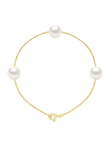 Bracelet 3 Perles de Culture d'Eau...