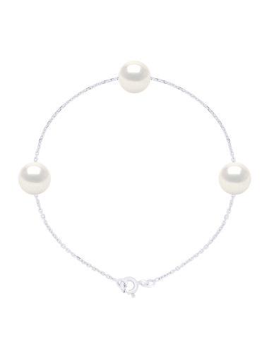 Bracelet 3 Perles de Culture d'Eau...