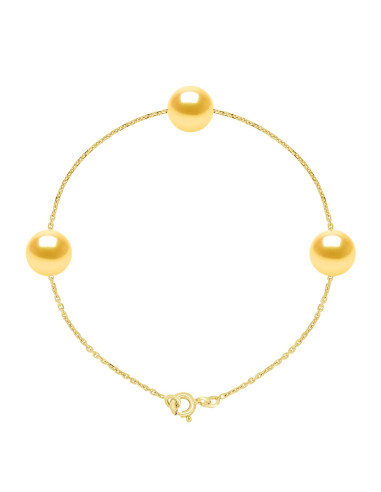 Bracelet 3 Perles de Culture d'Eau...